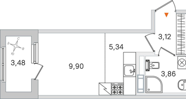 Студия, 23&nbsp;м²