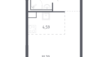 Студия, 23&nbsp;м²