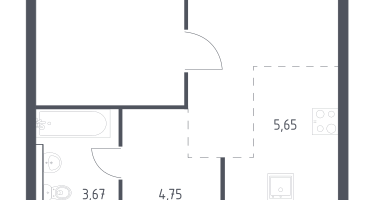 Студия, 36&nbsp;м²