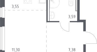 Студия, 26&nbsp;м²