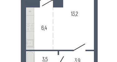 Студия, 30 м²