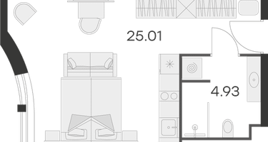 Студия, 29&nbsp;м²