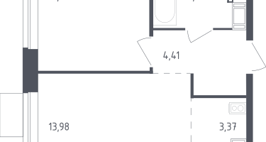 Студия, 35&nbsp;м²
