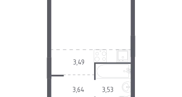 Студия, 23&nbsp;м²