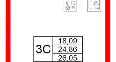 Студия, 24 м²