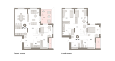 4-к. квартира, 177&nbsp;м²