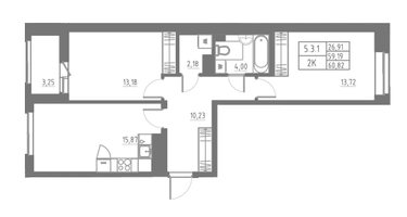 Студия, 60&nbsp;м²