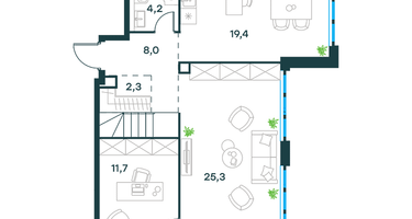 4-к. квартира, 120&nbsp;м²