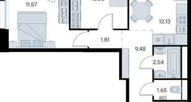 2-к. квартира, 50 м²
