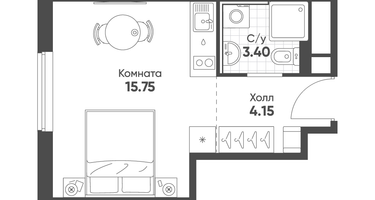 Студия, 23&nbsp;м²