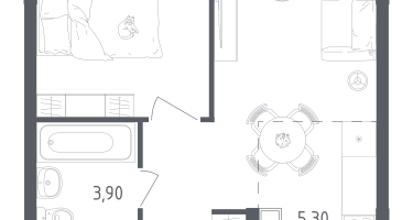 Студия, 33&nbsp;м²