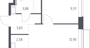 Студия, 32&nbsp;м²