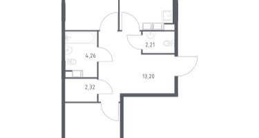 2-к. квартира, 63&nbsp;м²