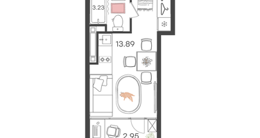 1-к. квартира, 20 м²