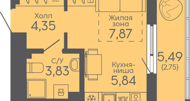 Студия, 24&nbsp;м²