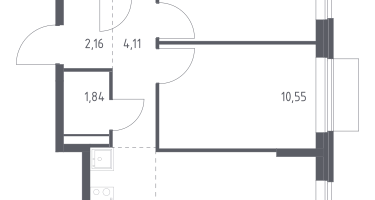Студия, 52&nbsp;м²