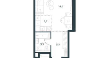 Студия, 27&nbsp;м²
