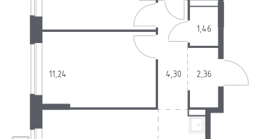 Студия, 53&nbsp;м²