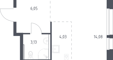 Студия, 27&nbsp;м²