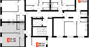1-к. квартира, 41&nbsp;м²