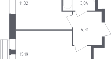 1-к. квартира, 35&nbsp;м²