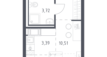 Студия, 21&nbsp;м²