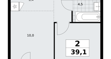 2-к. квартира, 38 м²