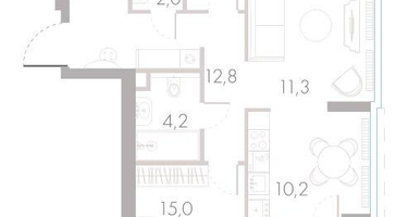 3-к. квартира, 88 м²