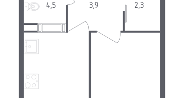 1-к. квартира, 30&nbsp;м²