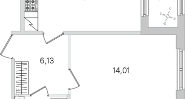1-к. квартира, 41&nbsp;м²
