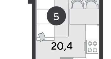 Студия, 24 м²