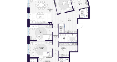 5-к. квартира, 167&nbsp;м²