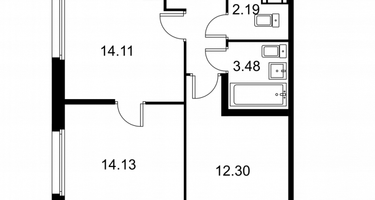 2-к. квартира, 53&nbsp;м²