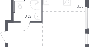 Студия, 26&nbsp;м²