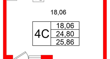 Студия, 24&nbsp;м²