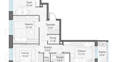 3-к. квартира, 73&nbsp;м²