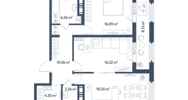Студия, 78&nbsp;м²