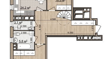2-к. квартира, 176&nbsp;м²