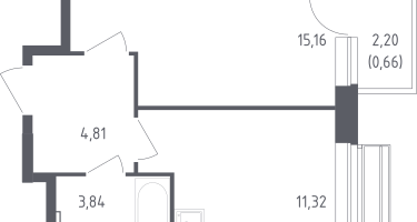 1-к. квартира, 35&nbsp;м²