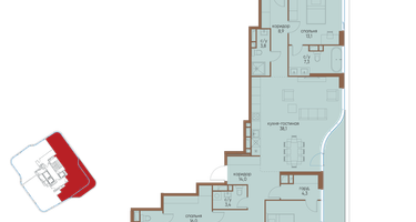 5-к. квартира, 172 м²