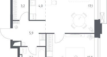 Студия, 98&nbsp;м²
