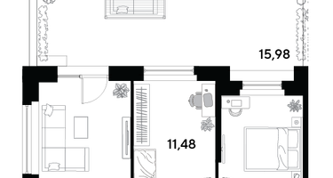 2-к. квартира, 76&nbsp;м²
