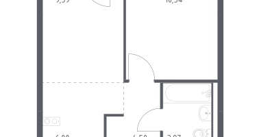 Студия, 34&nbsp;м²