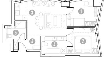 2-к. квартира, 60&nbsp;м²