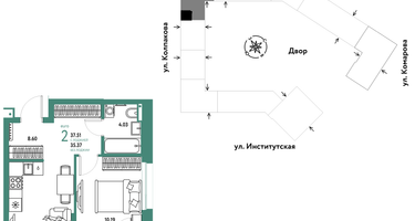 Студия, 37&nbsp;м²