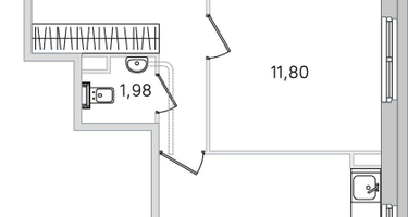 2-к. квартира, 58 м²