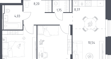 Студия, 55&nbsp;м²