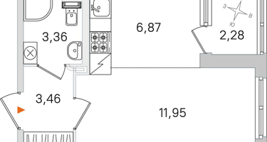 Студия, 26&nbsp;м²