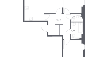 3-к. квартира, 77&nbsp;м²