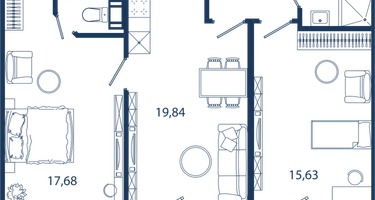 2-к. квартира, 67&nbsp;м²